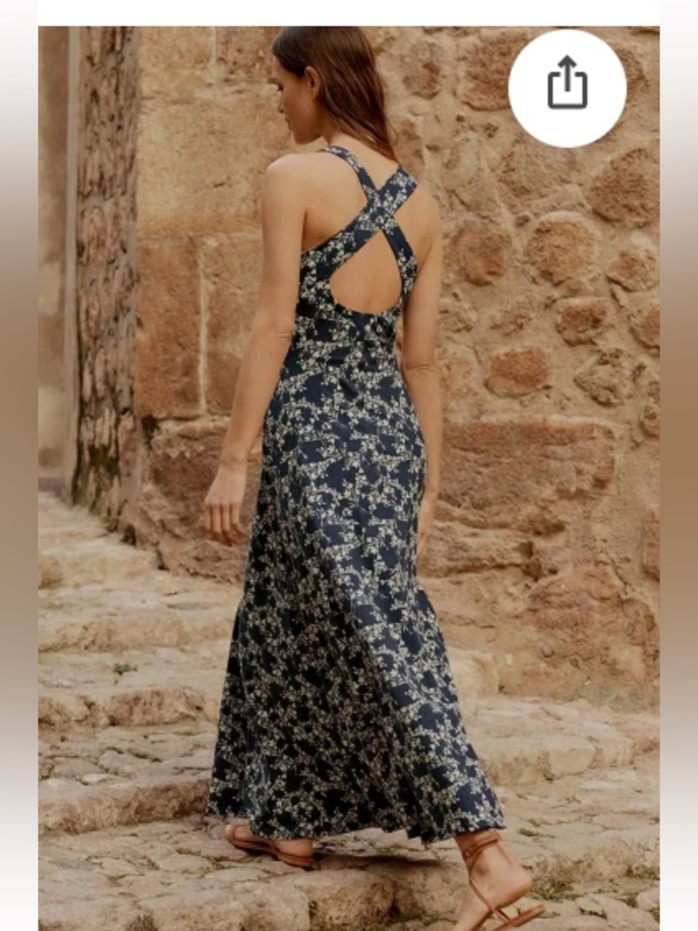 Pact Organic Fit & Flare Open Back Maxi Dress